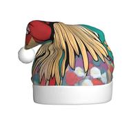 YYHHAOFA Chapeau de Noël à motif de coq floral pour adulte, ce qui en fait un cadeau amusant et durable pour homme et femme