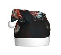 YYHHAOFA Chapeau de Noël à motif fleurs sur ailes de papillon pour adulte, ce qui en fait un cadeau amusant et durable pour homme et femme