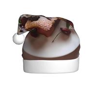 YYHHAOFA Chapeau de Noël à motif gâteau de cerises d'amour pour adulte, ce qui en fait un cadeau amusant et durable pour homme et femme
