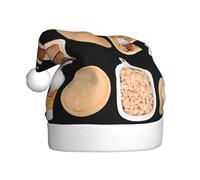 YYHHAOFA Chapeau de Noël à motif pain et lait pour adulte, ce qui en fait un cadeau amusant et durable pour homme et femme