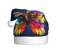 YYHHAOFA Chapeau de Noël à motif papillon arc-en-ciel pour adulte, ce qui en fait un cadeau amusant et durable pour homme et femme