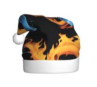 YYHHAOFA Chapeau de Noël à motif symbole du feu et de l'eau pour adulte, ce qui en fait un cadeau amusant et durable pour homme et femme