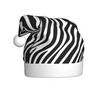 YYHHAOFA Chapeau de Noël à motif zèbre noir et blanc pour adulte, ce qui en fait un cadeau amusant et durable pour homme et femme
