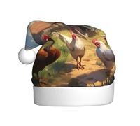 YYHHAOFA Chapeau de Noël avec image de poules et de la ferme pour adulte pour hommes et femmes vêtements bandeau pour les occasions festives
