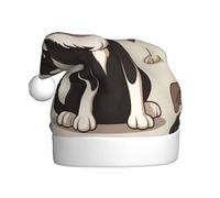 YYHHAOFA Chapeau de Noël avec motif de chiot qui sort de la langue pour adulte, doux, léger et moelleux pour homme et femme