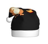 YYHHAOFA Chapeau de Noël avec motif de petit écureuil attrapant le frisbee pour adulte, ce qui en fait un cadeau amusant et durable pour homme et femme