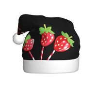 YYHHAOFA Chapeau de Noël avec trois bonbons à la fraise pour adultes pour hommes et femmes vêtements bandeau pour les occasions festives