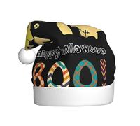 YYHHAOFA Chapeau de Noël en peluche pour adulte Halloween fantôme citrouille image avec toucher doux pour les fêtes de vacances et les danses Convient pour les hommes et les femmes