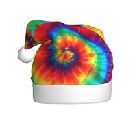 YYHHAOFA Chapeau de Noël en peluche pour adulte - Image arc-en-ciel douce au toucher pour les fêtes de vacances et les danses - Convient aux hommes et aux femmes