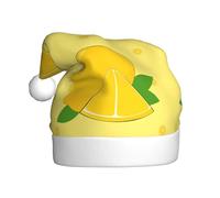 YYHHAOFA Chapeau de Noël imprimé citron dessin animé pour adulte pour fêtes costumées de vacances cadeau homme et femme