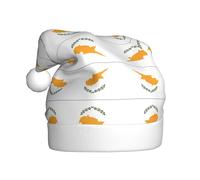YYHHAOFA Chapeau de Noël imprimé drapeau de Chypre pour adulte, bord doux et moelleux, léger et confortable