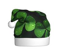 YYHHAOFA Chapeau de Noël imprimé feuilles de la Saint-Patrick pour adulte, bord doux et moelleux, léger et confortable