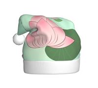 YYHHAOFA Chapeau de Noël imprimé fleurs de lotus qui attendent de fleurir pour adulte pour les fêtes costumées, cadeau pour hommes et femmes