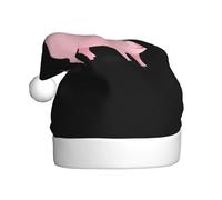 YYHHAOFA Chapeau de Noël motif petit cochon rose sous la lumière de la rue pour adulte, ce qui en fait un cadeau amusant et durable pour homme et femme