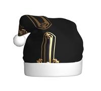 YYHHAOFA Chapeau de Noël noir et doré avec motif croix rose pour adulte, doux et moelleux, idéal pour une utilisation à long terme