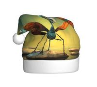 YYHHAOFA Chapeau de Noël pour adulte avec motif libellule de dessin animé, doux et moelleux, idéal pour une utilisation à long terme