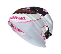 YYHHAOFA Chapeau tricoté pour adulte imprimé gâteau au chocolat noir, chapeau haricot décontracté, chapeau élastique sans bord, unisexe