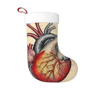 YYHHAOFA Chaussette de Noël imprimée avec motif anatomie humaine, parfaite pour décorer les bureaux, les arbres, les cheminées et les tables