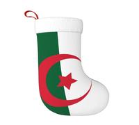 YYHHAOFA Chaussette de Noël imprimée drapeau de l'Algérie parfaite pour décorer les bureaux, les arbres, les cheminées, les tables