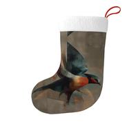Yyhhaofa Chaussettes de Noël abstraites imprimées double face avec hirondelle pour décoration d'intérieur de grande capacité