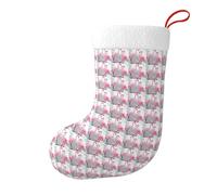Yyhhaofa Chaussettes de Noël imprimées double face avec flamant rose pour décoration d'intérieur de grande capacité