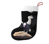 Yyhhaofa Chaussettes de Noël imprimées double face Vautour sur le rocher pour décoration d'intérieur de fête de vacances de grande capacité