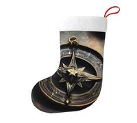 Yyhhaofa Chaussettes décoratives de Noël avec motif de runes nordiques - Motif boussole - Pour remplir de petits cadeaux tels que des bonbons et des petits jouets