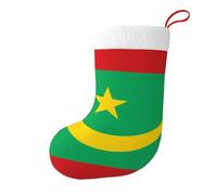 Yyhhaofa Chaussettes décoratives de Noël avec motif drapeau de la Mauritanie pour remplir de petits cadeaux tels que des bonbons et des petits jouets