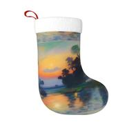 YYHHAOFA Chaussettes décoratives de Noël douces avec motif l'aube de l'impressionnisme légères, avec une bonne sensation tactile pour Halloween, Noël et Nouvel An