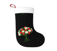 YYHHAOFA Chaussettes décoratives de Noël douces avec un beau motif bouquet de fraises légères, avec une bonne sensation tactile pour Halloween, Noël et Nouvel An