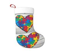 YYHHAOFA Chaussettes décoratives de Noël douces pour la sensibilisation à l'autisme - Motif cœur - Légères - Avec une bonne sensation tactile pour Halloween, Noël et Nouvel An