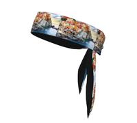 YYHHAOFA Cinque Terre - Foulard de sport imprimé double face - Séchage rapide - Évacuation de l'humidité - Pour femmes, filles et hommes