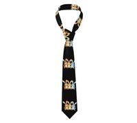 YYHHAOFA Cravate de style classique pour homme Motif trois petits lapins coquins Convient pour les vacances et le travail