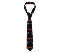 YYHHAOFA Cravate de style classique pour homme Motif Twin Guns and Roses Convient pour les vacances et le travail