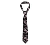 YYHHAOFA Cravate de zèbre en couronne rose pour homme style classique convient pour les vacances et le travail