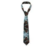 YYHHAOFA Cravate pour homme avec image de phoque dans l'eau pour le travail, le quotidien, le travail, les anniversaires, les mariages, les fêtes, les banquets, entretien facile, 145 x 7,9 cm