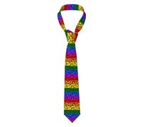 YYHHAOFA Cravate pour homme avec motif arc-en-ciel Gay Pride - Douce et confortable pour le travail, le travail, un anniversaire, un mariage, une fête, un banquet - 145 x 7,9 cm - Facile d'entretien