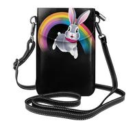 YYHHAOFA Crossing The Rainbow Pattern Petit sac à bandoulière en cuir pour femme, imperméable et durable
