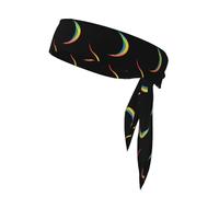 YYHHAOFA Crows Over The Rainbow Picture Foulard de sport, décontracté, élastique, absorbant la transpiration, réglable, antidérapant