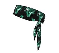 YYHHAOFA Crystal Green Diamond Heart Picture Foulard de sport décontracté élastique absorbant la transpiration réglable antidérapant