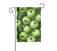 YYHHAOFA Description du mât de drapeau de jardin imprimé pomme verte double face 30,5 x 45,7 cm