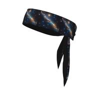 YYHHAOFA Distant Stars Picture Foulard de sport absorbant la transpiration et respirant, bandeau de mouvement, foulard double face