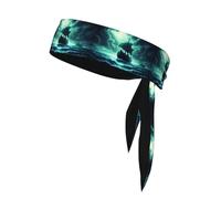 YYHHAOFA Doomsday Sea Monster Ship Picture Foulard de sport absorbant la transpiration et respirant, bandeau de mouvement, foulard double face