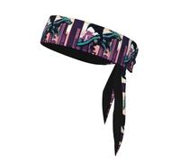 YYHHAOFA Dragon In The City Picture Foulard de sport, absorbant la transpiration et respirant, bandeau de mouvement, foulard double face
