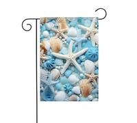 YYHHAOFA Drapeau de jardin avec motifs étoiles de mer et étoiles de mer pour décoration de cour 30,5 x 45,7 cm