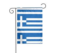 YYHHAOFA Drapeau de jardin imprimé drapeau grec 30,5 x 45,7 cm - Housse d'extérieur résistante aux intempéries, couche de jardin élégante pour décoration de terrasse et d'arrière-cour