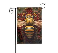 YYHHAOFA Drapeau de jardin motif abeille 30,5 x 45,7 cm pour jardin, terrasse, balcon