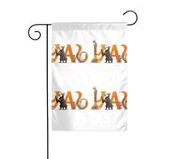 YYHHAOFA Drapeau de jardin motif alphabet zoo 30,5 x 45,7 cm pour jardin, terrasse, balcon