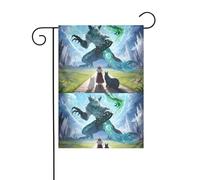 YYHHAOFA Drapeau de jardin motif bêtes curatives 30,5 x 45,7 cm pour jardin, terrasse, balcon