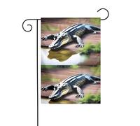 YYHHAOFA Drapeau de jardin motif croco mortel 30,5 x 45,7 cm pour jardin, terrasse, balcon